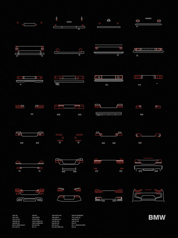 Auto Icon Screen Print Series: BMW Tail Lights