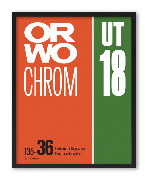 ORWO Chrom UT18 Vintage Photo Film Screenprint