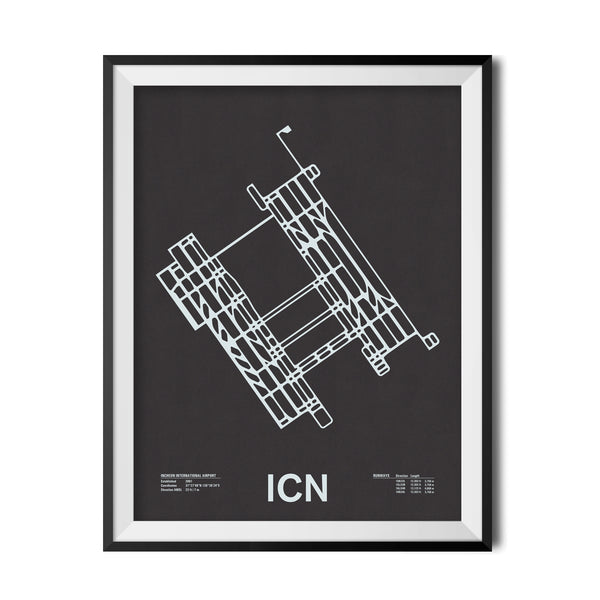 ICN: Incheon International Airport Screenprint
