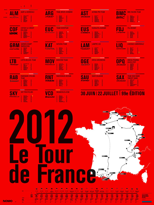 2012 Tour de France Print