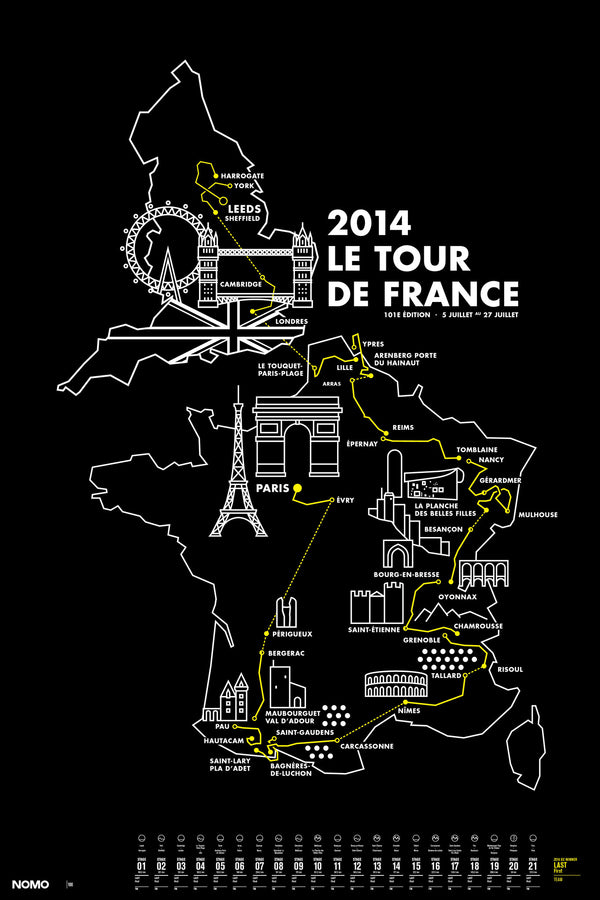 2014 Tour de France Screen Print