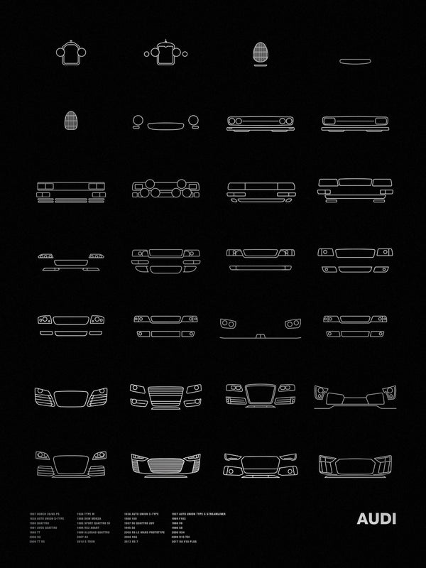 Auto Icon Screen Print Series: Audi