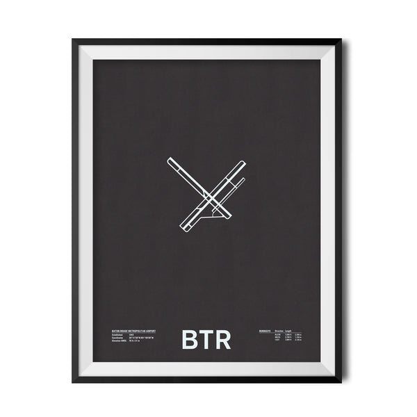 BTR: Baton Rouge Metropolitan Airport Screenprint