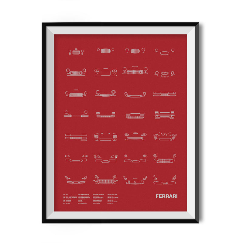 Auto Icon Screen Print Series: Ferrari