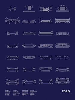 Auto Icon Screen Print Series: Ford