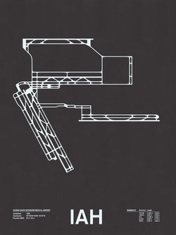 IAH: George Bush Intercontinental Airport Screenprint