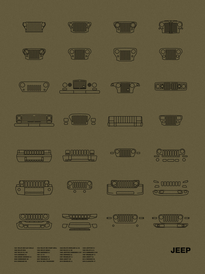 Auto Icon Screen Print Series: Jeep