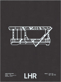 LHR: London Heathrow Airport Screenprint