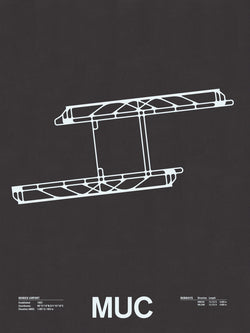 MUC: Munich Airport Screenprint