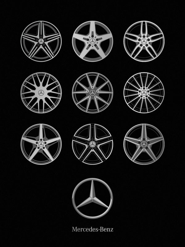 Mercedes-Benz Wheels Screenprint