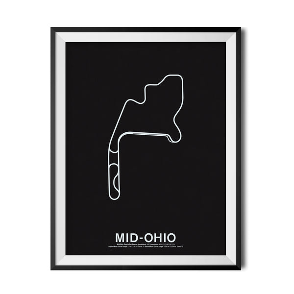 Mid-Ohio Sports Car Course Screenprint