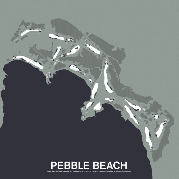 Pebble Beach Golf Links Screenprint Poster