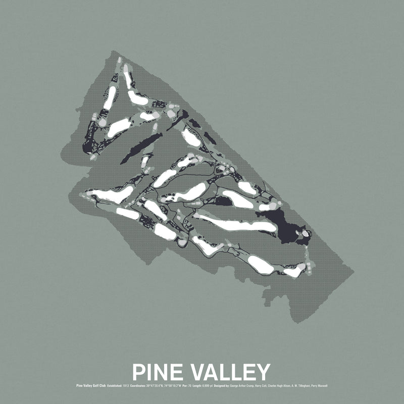 Pine Valley Golf Club Screenprint Poster