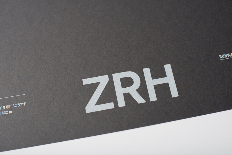 ZRH: Zurich Airport Screenprint