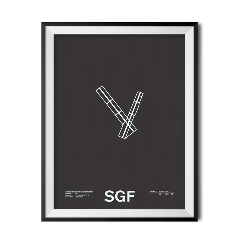 SGF: Springfield–Branson National Airport Screenprint
