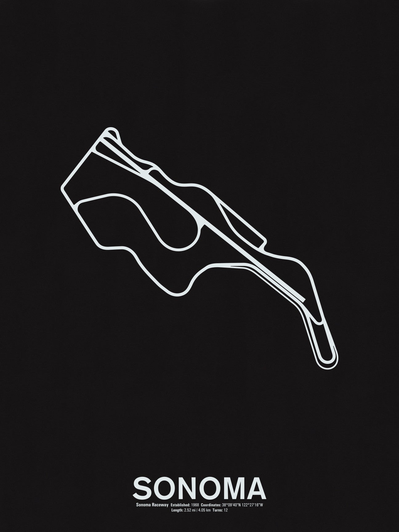 Sonoma Raceway Screenprint – NOMO Design