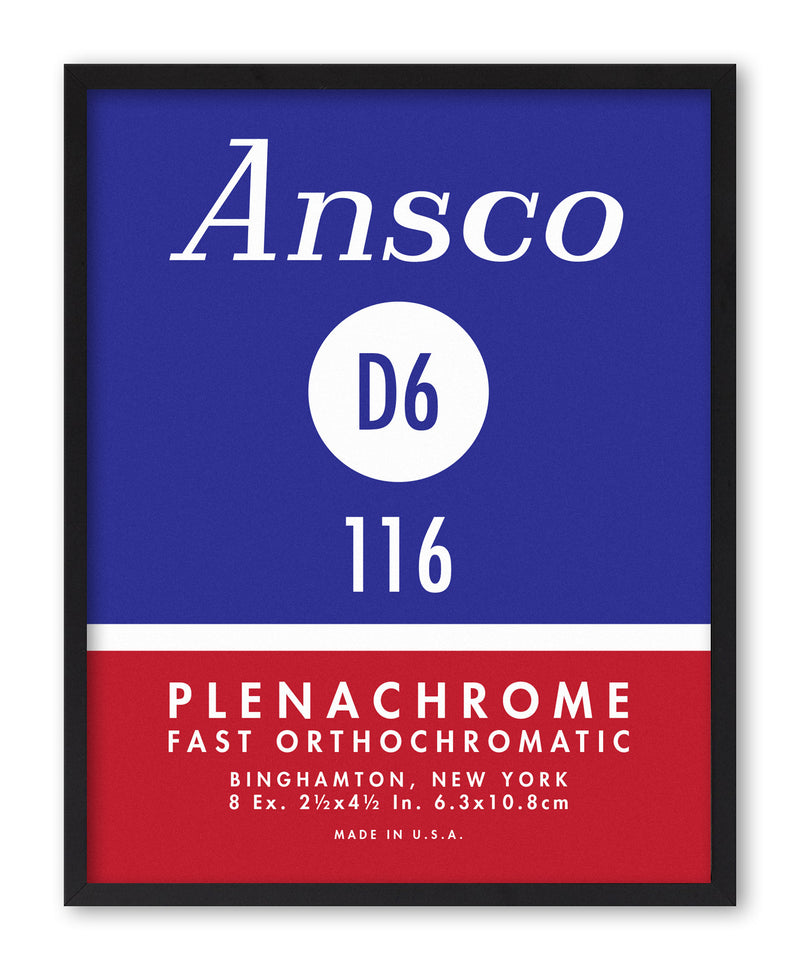 Ansco Plenachrome Vintage Photo Film Screenprint